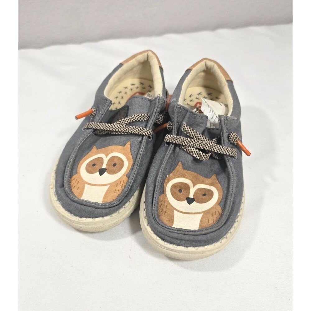 Hey Dude Owl Print Wally T Critters Slip On Shoes Toddler Size 8 TD8 Fall Theme